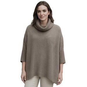 Eileen Fisher Women's Sweater Mohair Blend‎ Cowl Neck Cozy Knit Large
